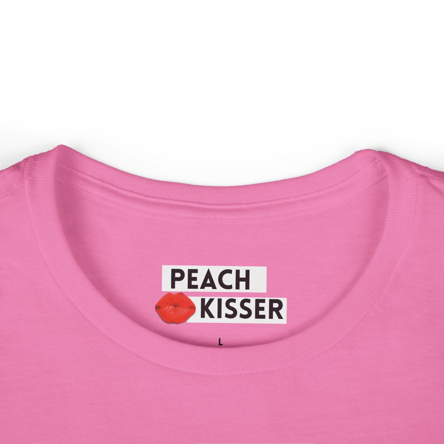 Funny Women’s Graphic Tee – “Kiss My Peach” Shirt | Cute Sassy T-Shirt | Sarcastic Gift, Gag Gift, Birthday Present