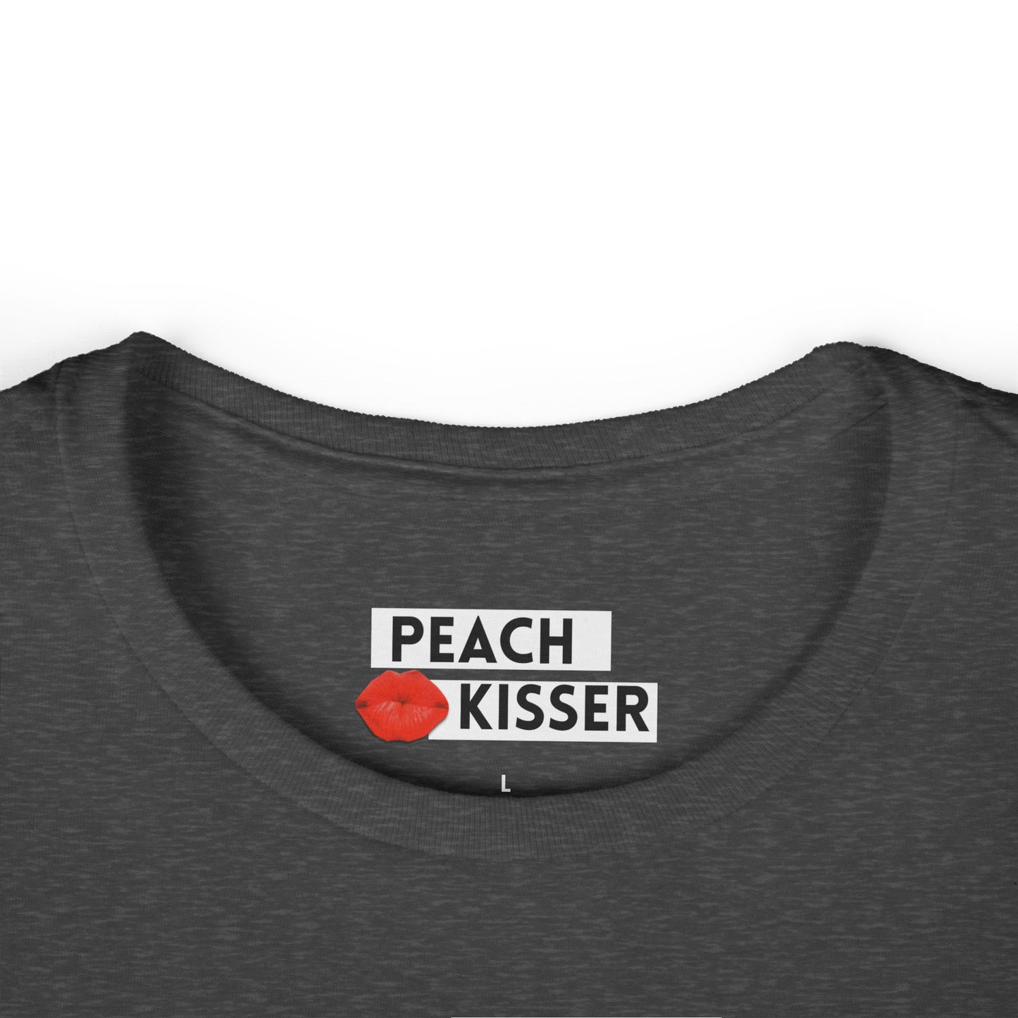 Funny Women’s Graphic Tee – “Kiss My Peach” Shirt | Cute Sassy T-Shirt | Sarcastic Gift, Gag Gift, Birthday Present