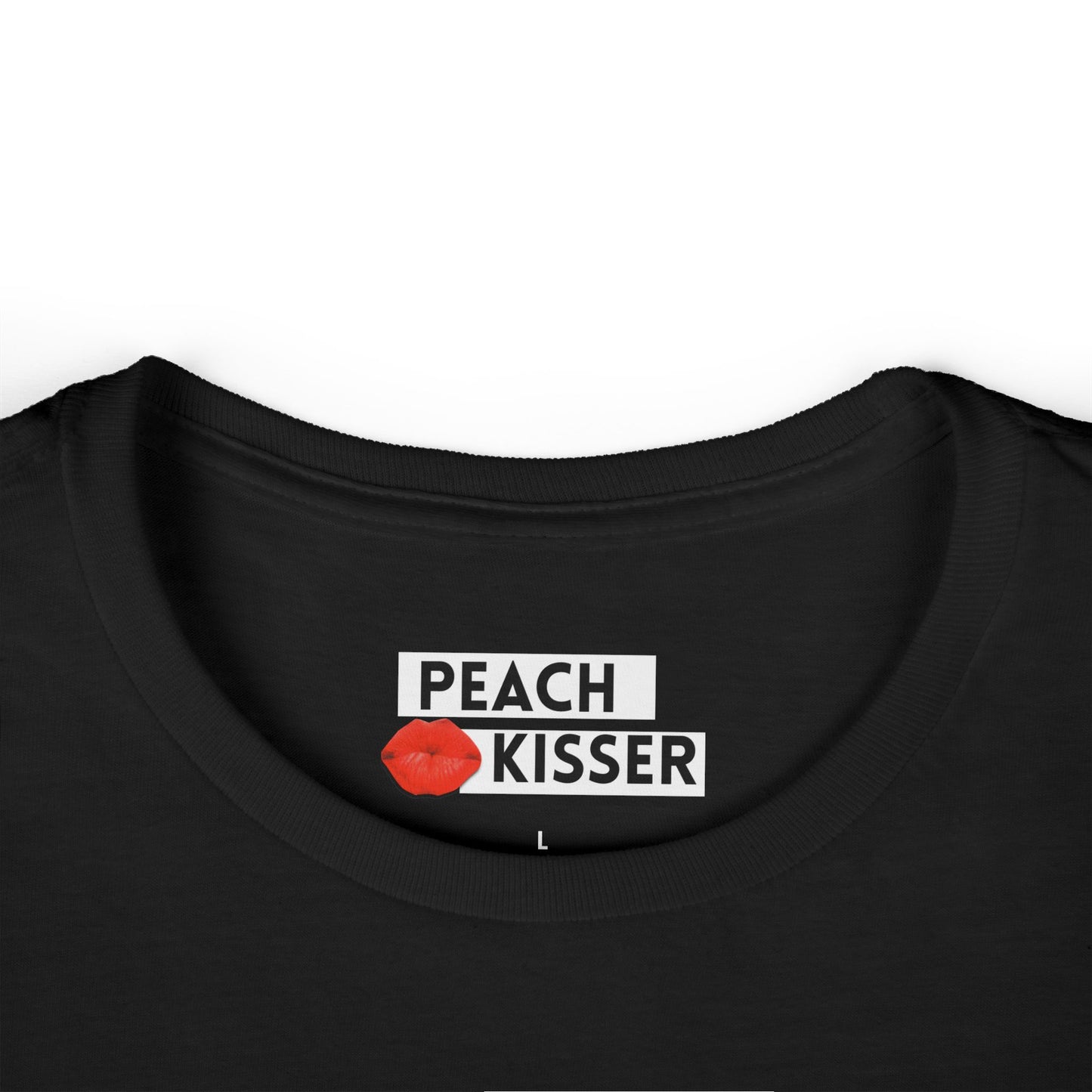 Funny Women’s Graphic Tee – “Kiss My Peach” Shirt | Cute Sassy T-Shirt | Sarcastic Gift, Gag Gift, Birthday Present