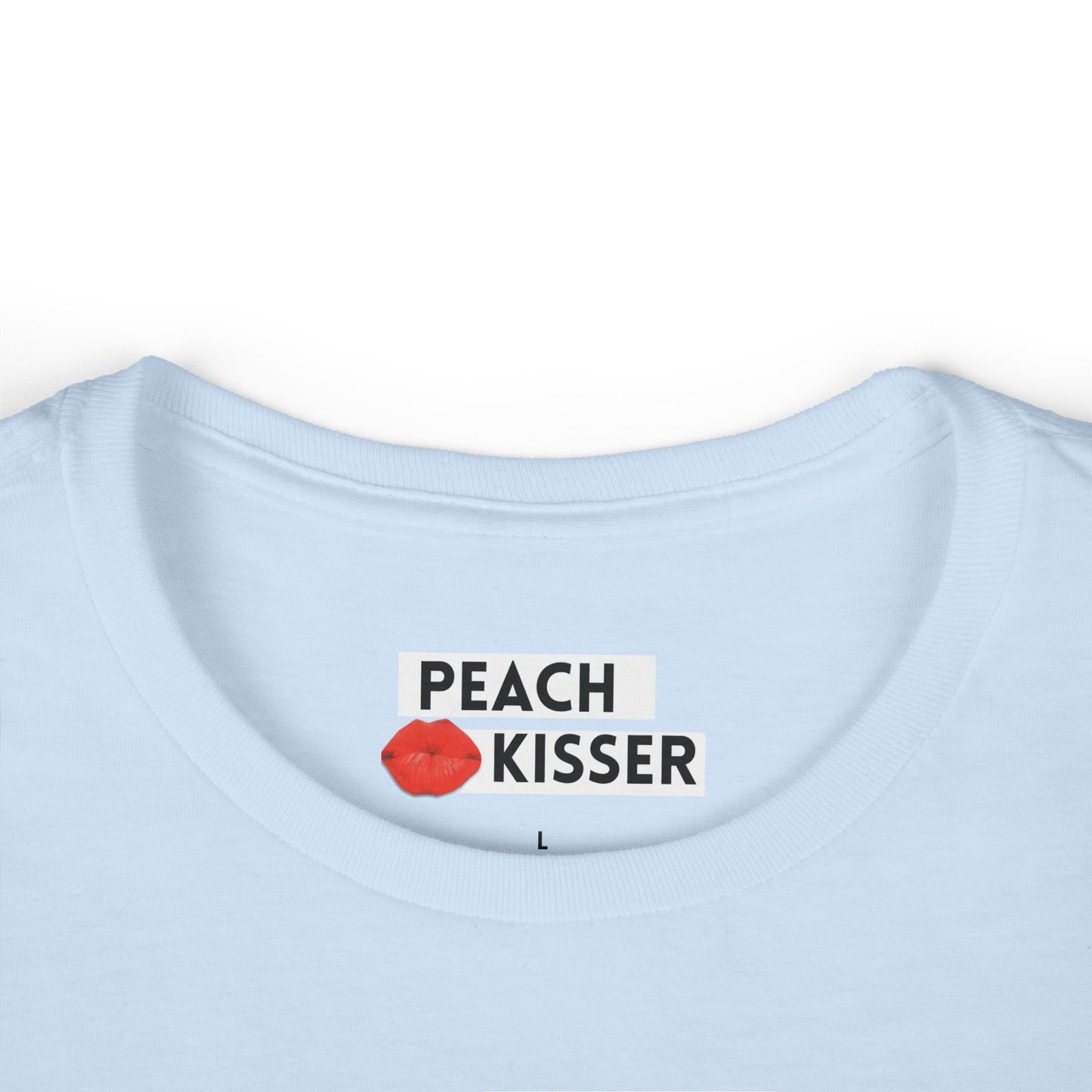 Funny Women’s Graphic Tee – “Kiss My Peach” Shirt | Cute Sassy T-Shirt | Sarcastic Gift, Gag Gift, Birthday Present